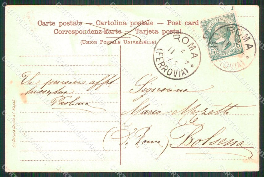 Roma Città Stazione Ferroviaria cartolina MX2073 – retro