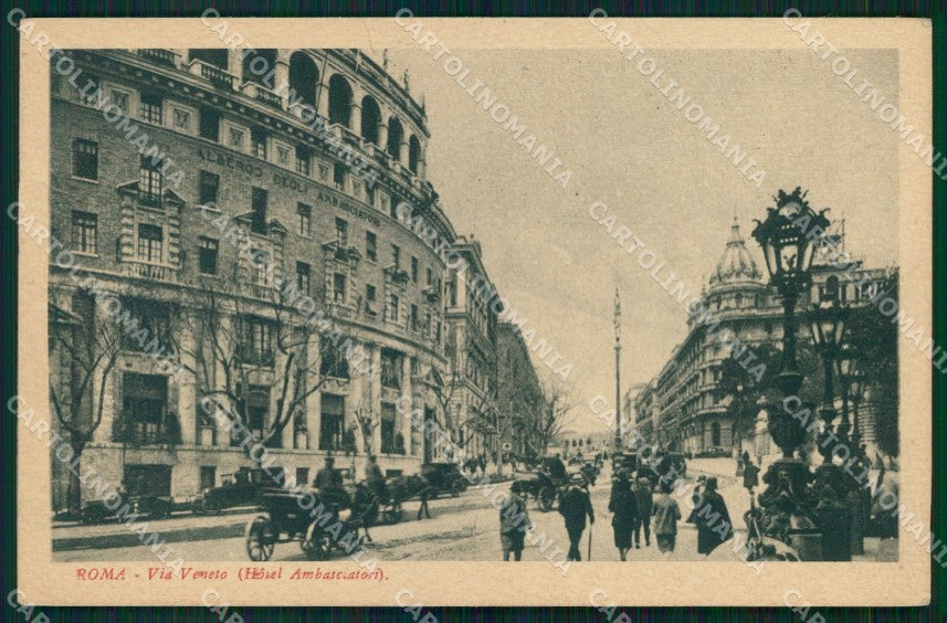 Roma Città Via Veneto Hotel Ambasciatori cartolina MX2076 – fronte