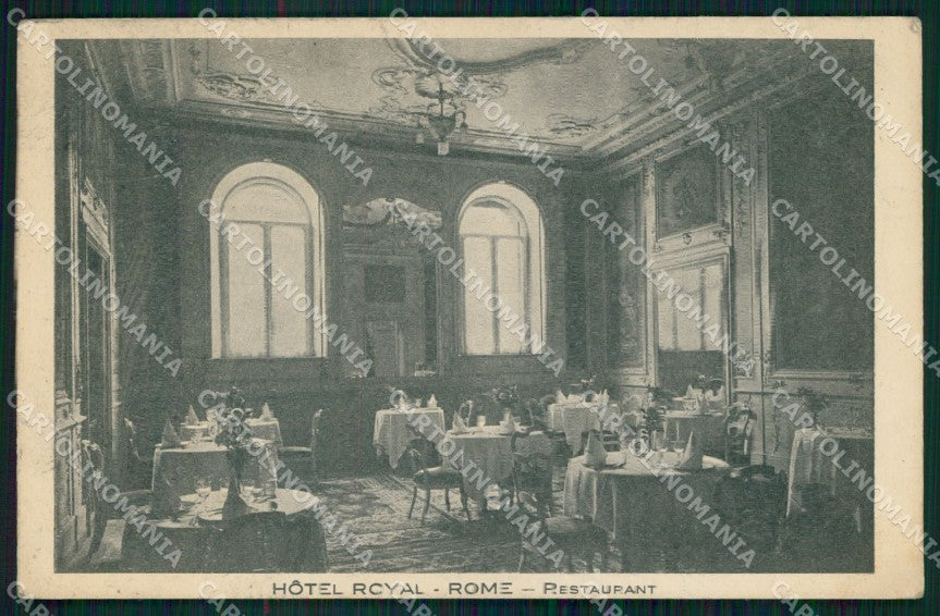Roma Città Hotel Royal Ristorante PIEGA cartolina MX2078 – fronte