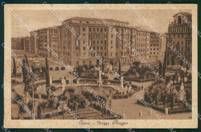 Roma Città Piazza Mazzini Tram cartolina MX2091 – fronte