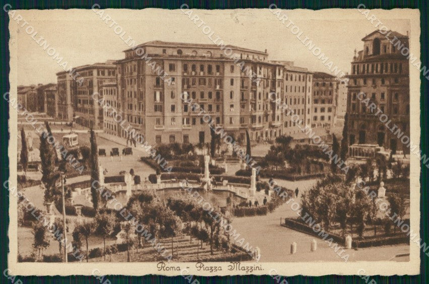 Roma Città Piazza Mazzini Tram cartolina MX2092 – fronte