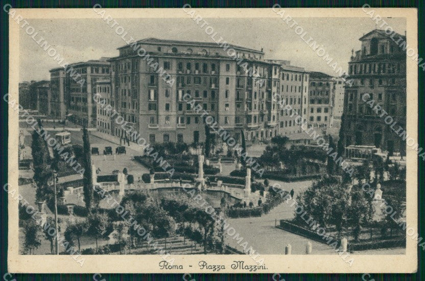 Roma Città Piazza Mazzini Tram cartolina MX2095 – fronte