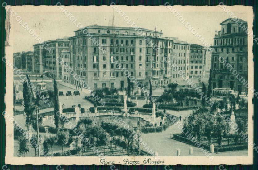 Roma Città Piazza Mazzini Tram cartolina MX2098 – fronte