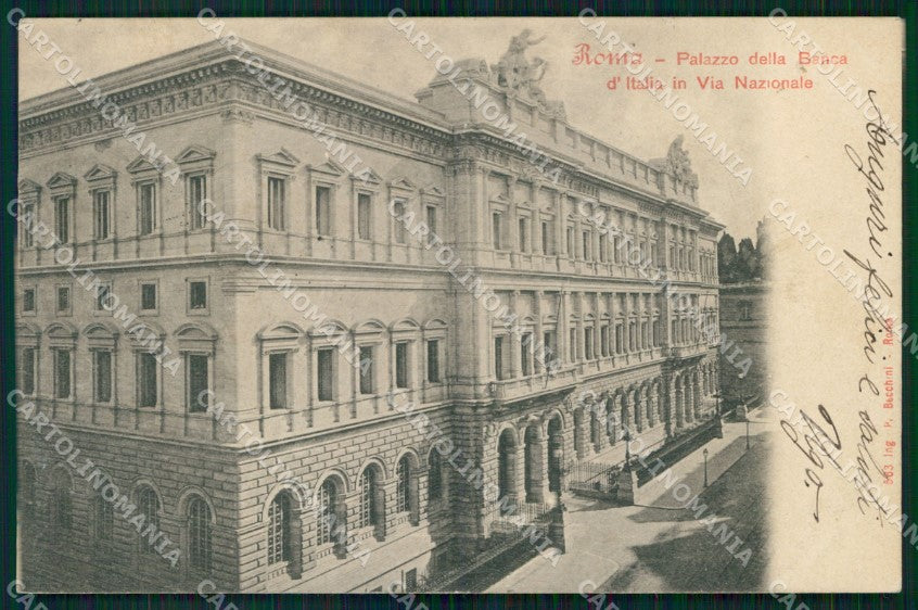 Roma Città Palazzo Banca d'Italia Via Nazionale cartolina MX2110 – fronte