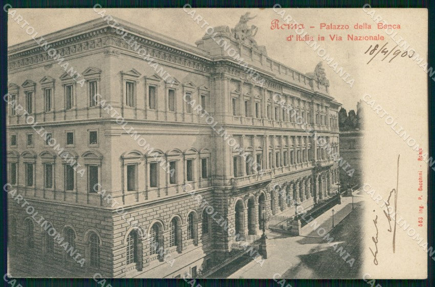 Roma Città Palazzo Banca d'Italia Via Nazionale cartolina MX2111 – fronte