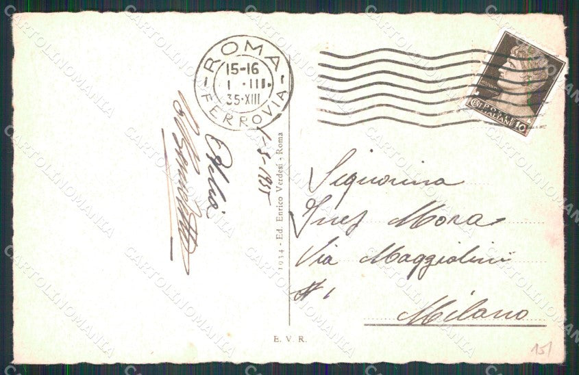 Roma Città Via XX Settembre cartolina MX2124 – retro