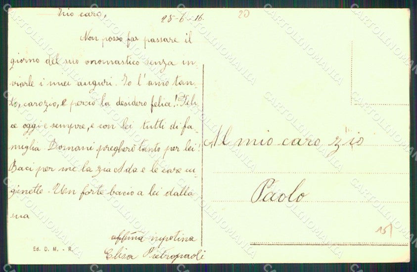 Roma Città Via Nazionale Banca d'Italia cartolina MX2128 – retro