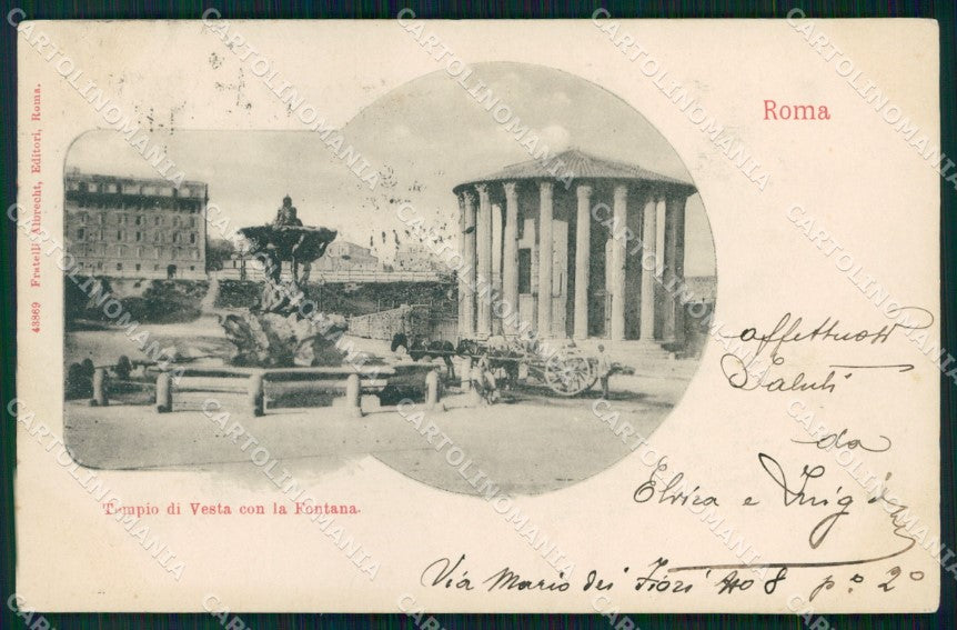 Roma Città Tempio di Vesta Fontana cartolina MX2130 – fronte