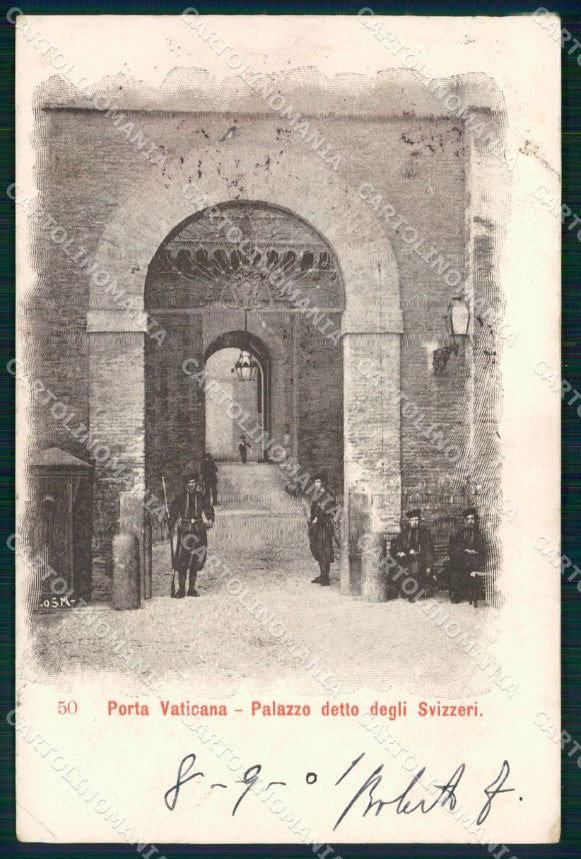 Roma Città Porta Vaticana Palazzo degli Svizzeri Guardie cartolina MX2137 – fronte