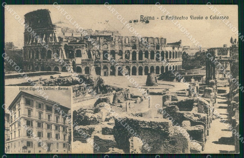 Roma Città Anfiteatro Flavio Colosseo Hotel Liguria Vallini cartolina MX2142 – fronte