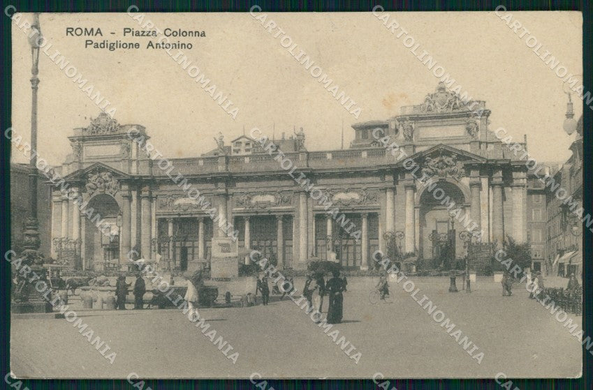 Roma Città Piazza Colonna Padiglione Antonino cartolina MX2146 – fronte
