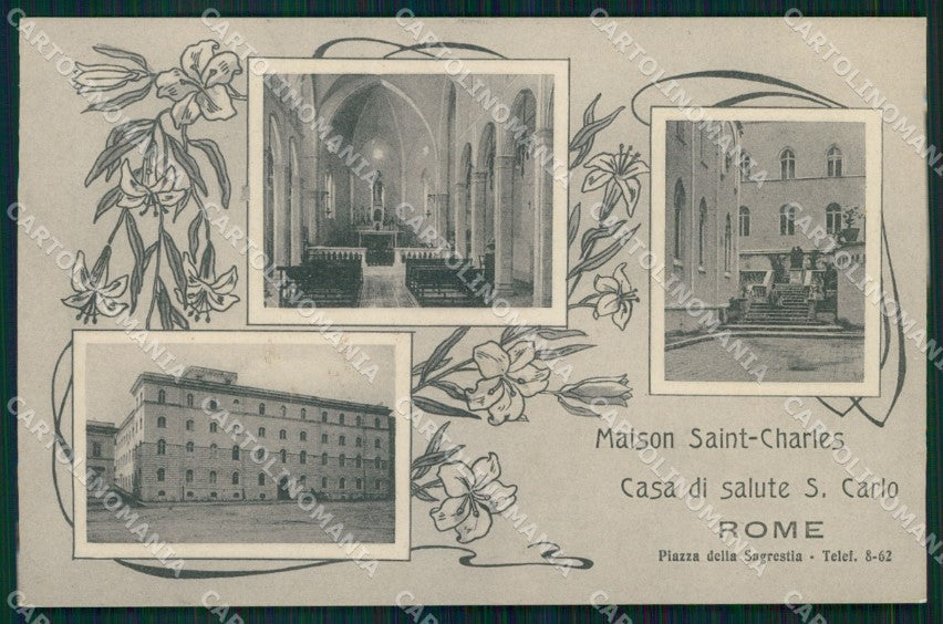 Roma Città Casa di Salute San Carlo Piazza della Sagrestia cartolina MX2149 – fronte