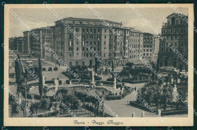 Roma Città Piazza Mazzini Tram cartolina MX2158 – fronte
