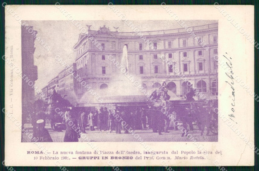 Roma Città Piazza Esedra Nuova Fontana PIEGHINE cartolina MX2160 – fronte