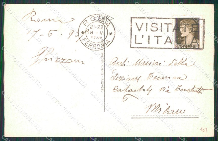 Roma Città Via XX Settembre cartolina MX2161 – retro