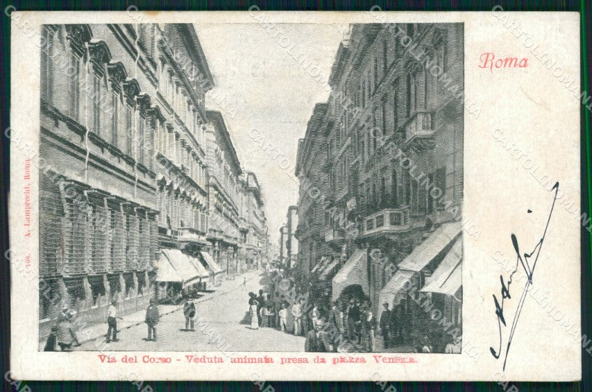 Roma Città Via del Corso Veduta Animata cartolina MX2162 – fronte