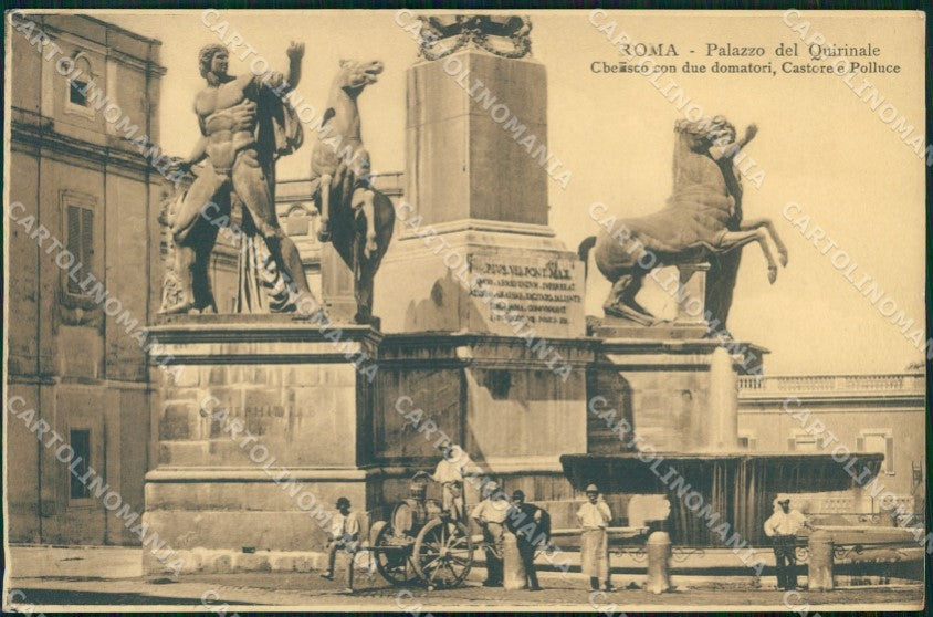Roma Città Palazzo Quirinale Obelisco Castore Polluce cartolina MX2167 – fronte