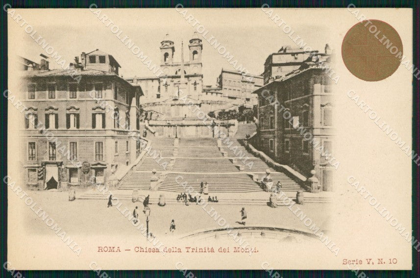 Roma Città Chiesa Trinità dei Monti Giubileo Anno Santo cartolina MX2215 – fronte