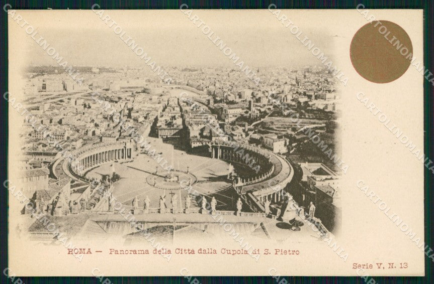 Roma Città Veduta dalla Cupola San Pietro Giubileo Anno Santo cartolina MX2216 – fronte