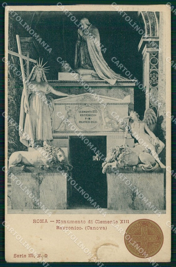 Roma Città Monumento Clemente XIII Rezzonico Canova Anno Santo cartolina MX2226 – fronte