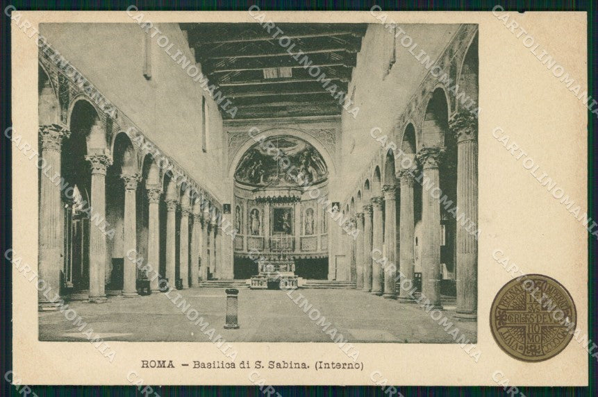 Roma Città Basilica Santa Sabina Interno Giubileo Anno Santo cartolina MX2241 – fronte