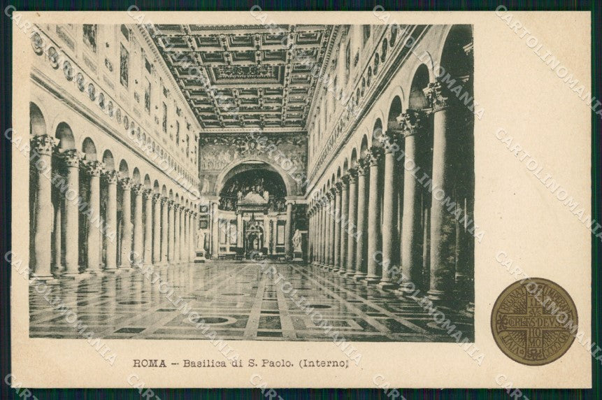 Roma Città Basilica San Paolo Interno Giubileo Anno Santo cartolina MX2245 – fronte