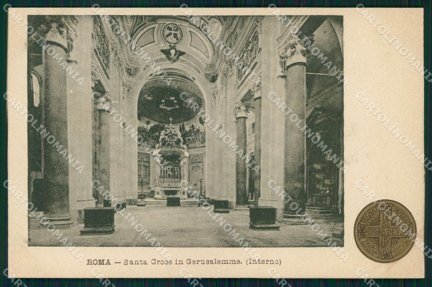 Roma Città Santa Croce in Gerusalemme Interno Anno Santo cartolina MX2248 – fronte