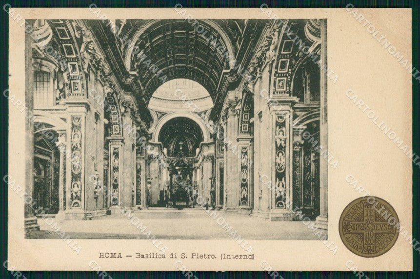 Roma Città Basilica San Pietro Interno Giubileo Anno Santo cartolina MX2252 – fronte