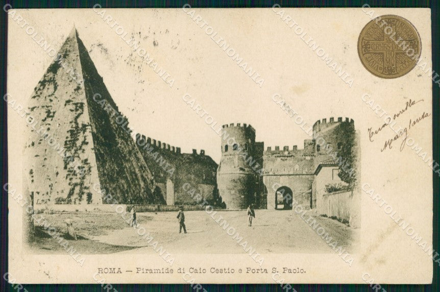 Roma Città Piramide Caio Cestio Porta San Paolo Anno Santo cartolina MX2262 – fronte