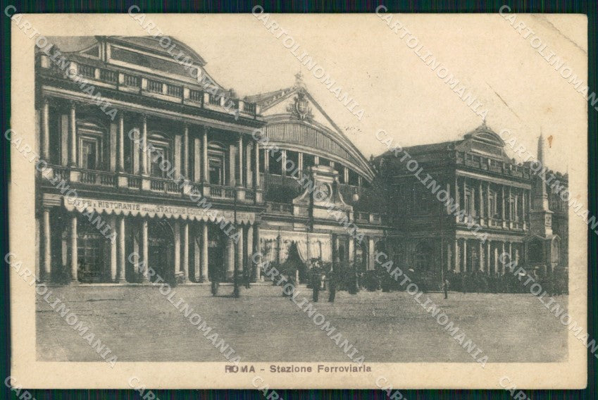 Roma Città Stazione Ferroviaria PIEGHINE cartolina MX2271 – fronte