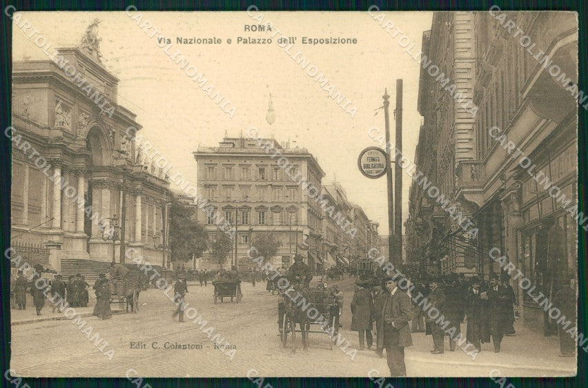 Roma Città Via Nazionale Palazzo Esposizione cartolina MX2280 – fronte