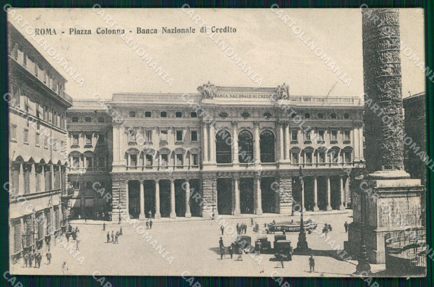 Roma Città Piazza Colonna Banca Nazionale di Credito cartolina MX2302 – fronte