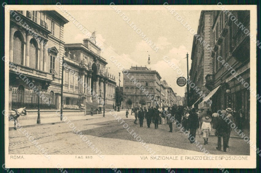 Roma Città Via Nazionale Palazzo Esposizione cartolina MX2308 – fronte
