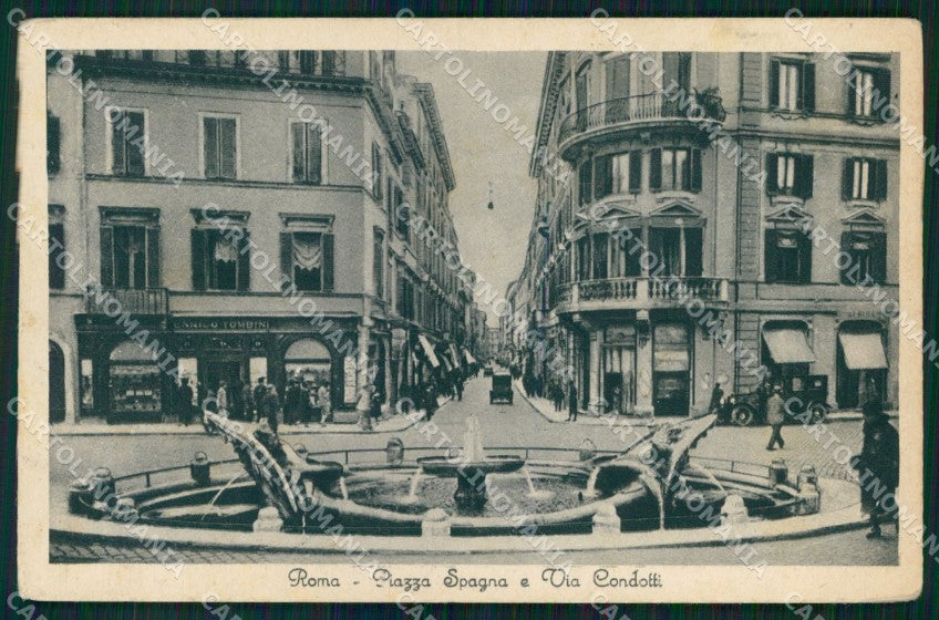 Roma Città Piazza di Spagna Via Condotti PIEGHE cartolina MX2312 – fronte
