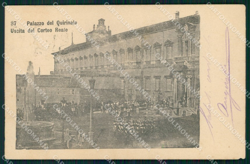 Roma Città Palazzo Quirinale Uscita Corteo Reale cartolina MX2318 – fronte