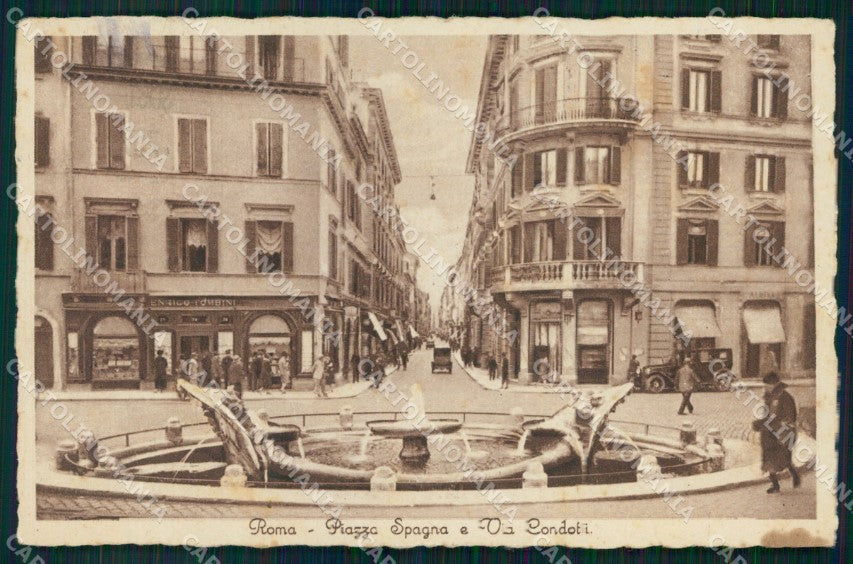 Roma Città Piazza di Spagna Via Condotti MACCHIA cartolina MX2320 – fronte
