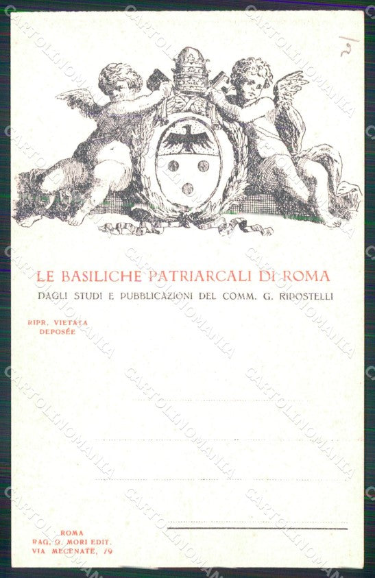 Roma Città Loggia Basilica San Pietro Benedizione Papale cartolina MX2324 – retro