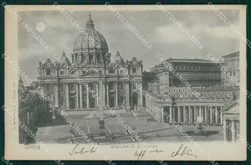 Roma Città Basilica San Pietro Chiaro di Luna Modiano 731 cartolina MX2328 – fronte
