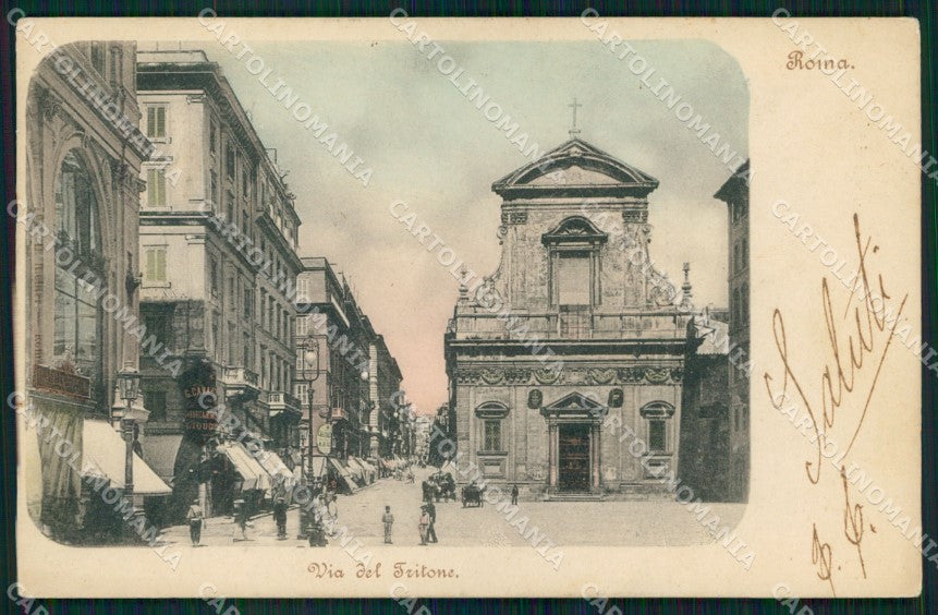 Roma Città Via del Tritone cartolina MX2335 – fronte