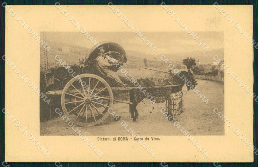 Roma Città Costumi Carro da Vino cartolina MX2338 – fronte