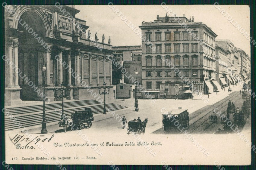 Roma Città Via Nazionale Palazzo Belle Arti cartolina MX2340 – fronte