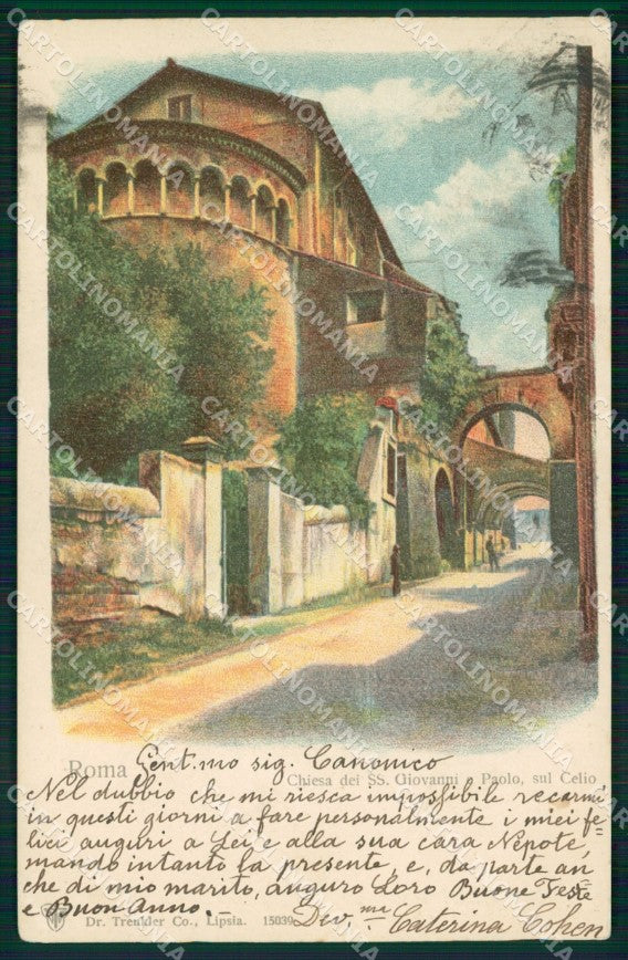 Roma Città Chiesa San Giovanni Paolo Celio Trenkler 15039 cartolina MX2342 – fronte