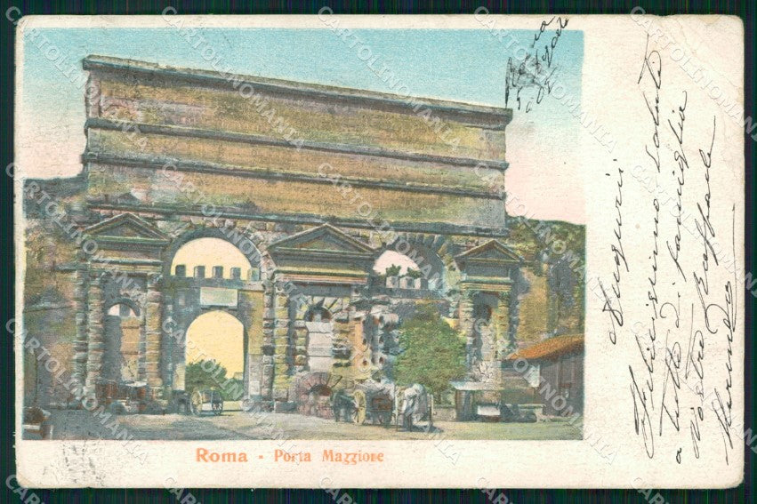 Roma Città Porta Maggiore PIEGHINA cartolina MX2347 – fronte