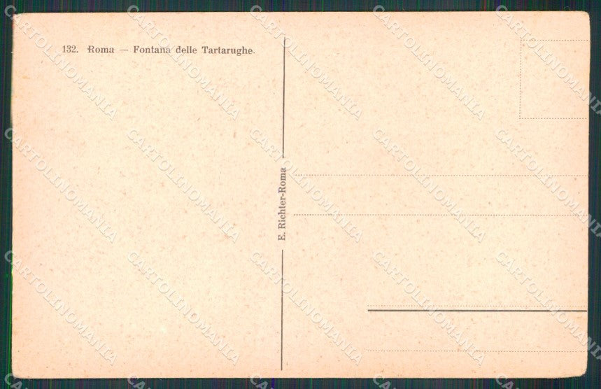 Roma Città Fontana delle Tartarughe PIEGA cartolina MX2352 – retro