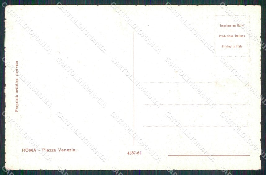 Roma Città Piazza Venezia Corriera cartolina MX2363 – retro