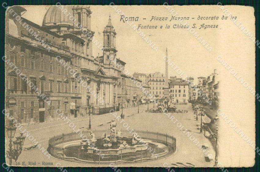 Roma Città Piazza Navona Chiesa Sant'Agnese cartolina MX2368 – fronte