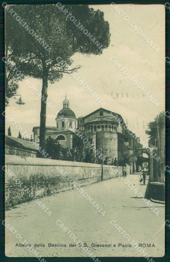 Roma Città Basilica San Giovanni Paolo Abside PIEGHINA cartolina MX2369 – fronte