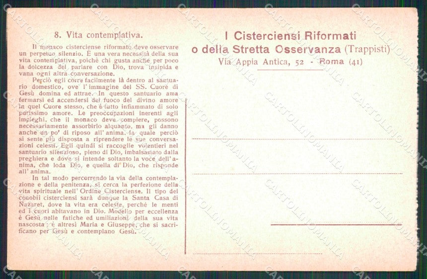 Roma Città Sacro Cuore di Gesù Abbazia cartolina MX2374 – retro