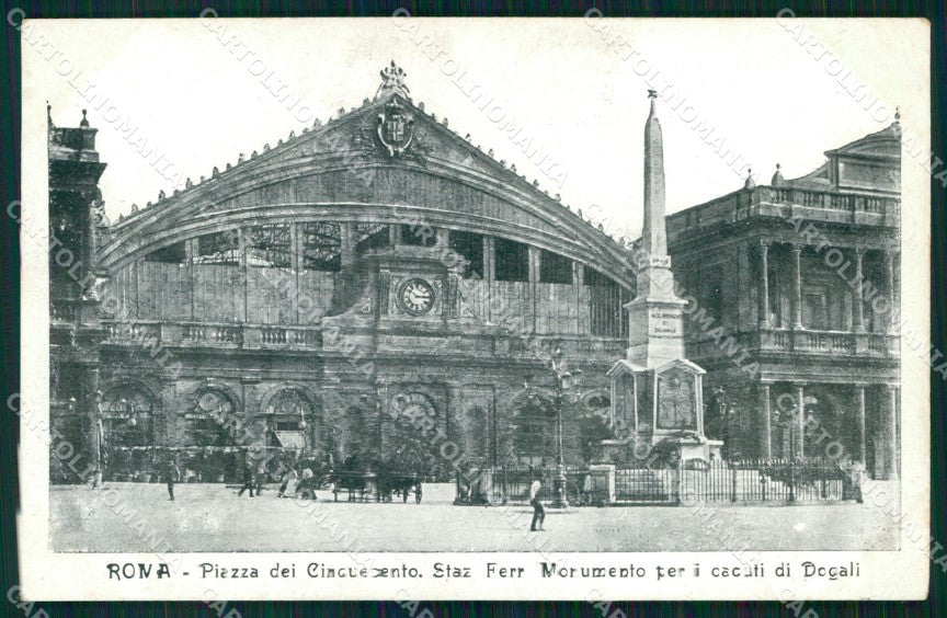 Roma Città Piazza dei Cinquecento Stazione Ferroviaria cartolina MX2380 – fronte