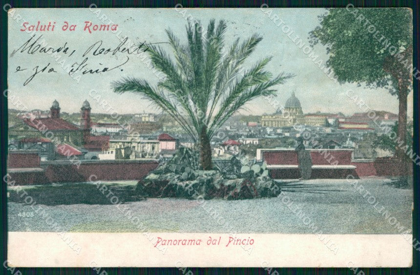 Roma Città Saluti da Veduta Generale dal Pincio cartolina MX2382 – fronte